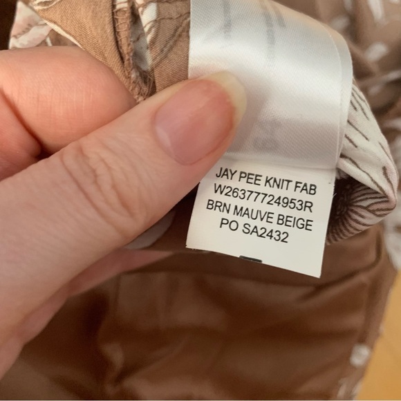 Band of the Free Brown Floral Midi Dress Size Small Bohemian Boho Long Sleeves - Picture 7 of 7